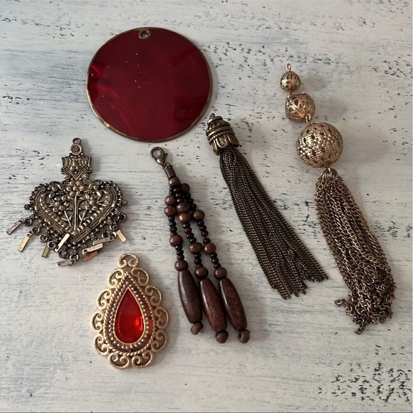 Jewelry - Vintage Boho Tassels and Pendant Lot